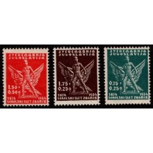 Sokolforeningens 60 års jubilæum i Zagreb. Samlet sæt. Postfrisk.